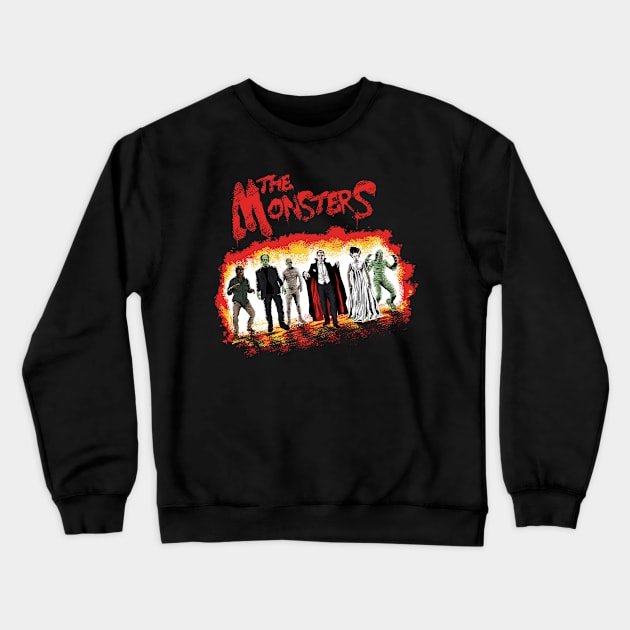 The Monsters Crewneck Sweatshirt by Zascanauta